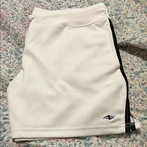 White Women's Shorts with Black Trim